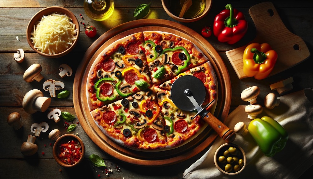 Leckere Pizza schneiden mit dem Pizza-Schneider Testsieger
